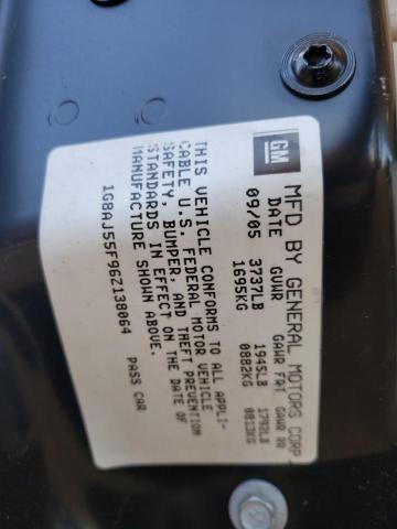 1G8AJ55F96Z138064 - 2006 SATURN ION LEVEL GOLD photo 10