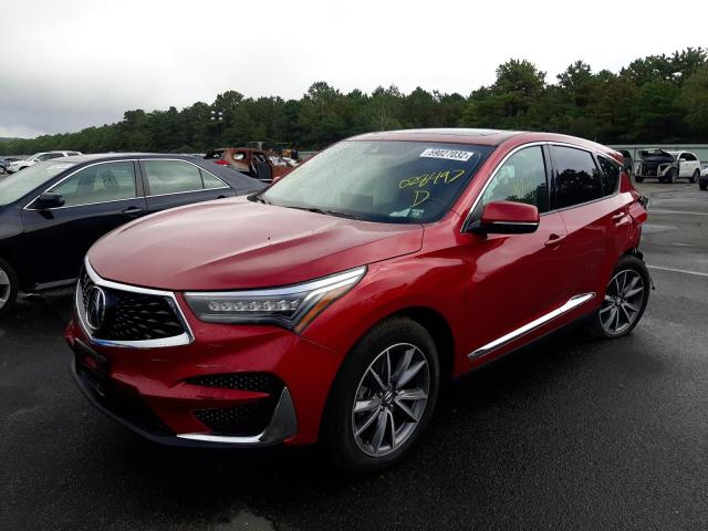 5J8TC2H50ML028497 - 2021 ACURA RDX BURGUNDY photo 2