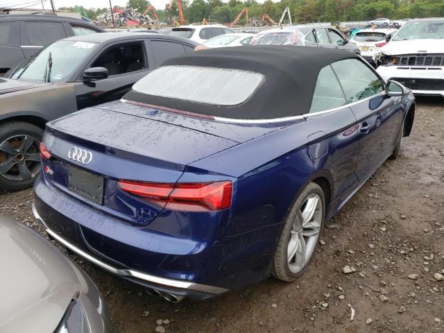 WAUY4GF59MN000183 - 2021 AUDI S5 PRESTIG BLUE photo 4
