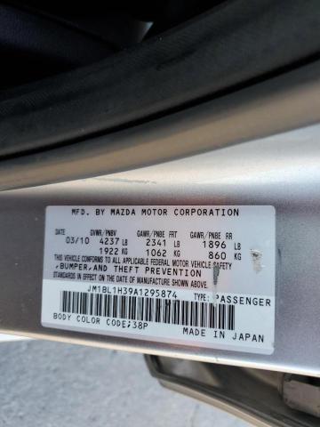 JM1BL1H39A1295874 - 2010 MAZDA SPEED 3 SILVER photo 10