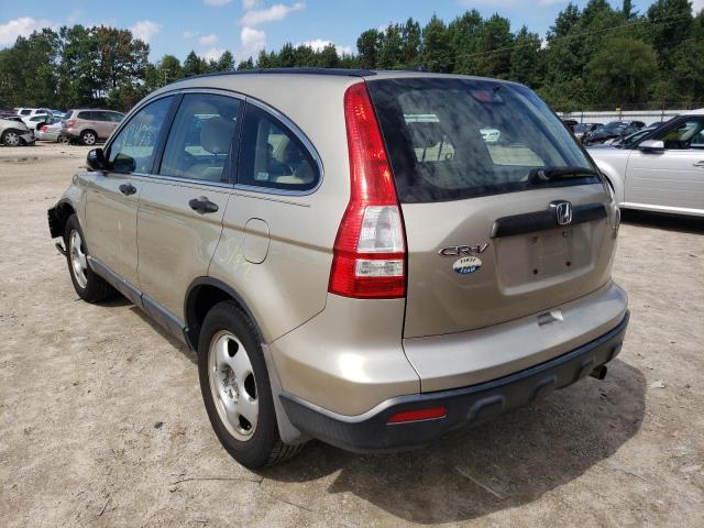 3CZRE38349G702897 - 2009 HONDA CR-V LX BEIGE photo 3