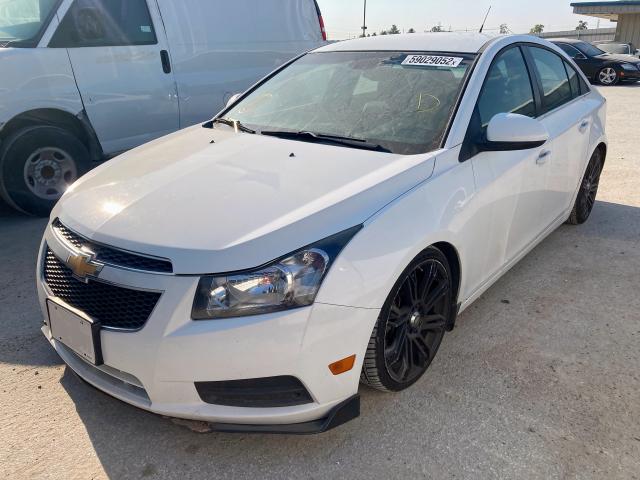 1G1P75SZ8E7100227 - 2014 CHEVROLET CRUZE WHITE photo 2