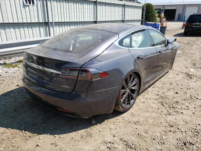5YJSA1E41JF284412 - 2018 TESLA MODEL S Մոխրագույն լուսանկար 4