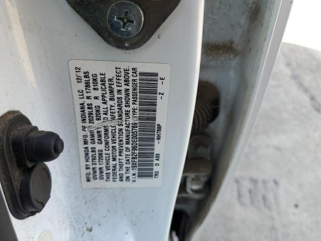 19XFB2F96DE005769 - 2013 HONDA CIVIC EXL 白色 照片 10