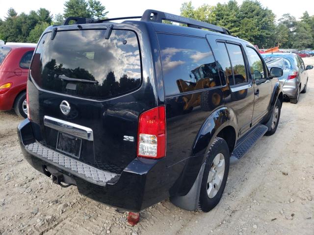 5N1AR18W07C649780 - 2007 NISSAN PATHFINDER BLACK photo 4