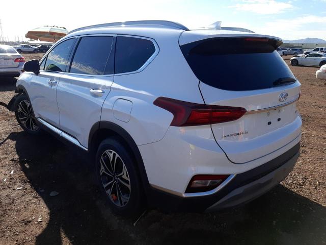 5NMS53AA8KH055186 - 2019 HYUNDAI SANTA FE L WHITE photo 3