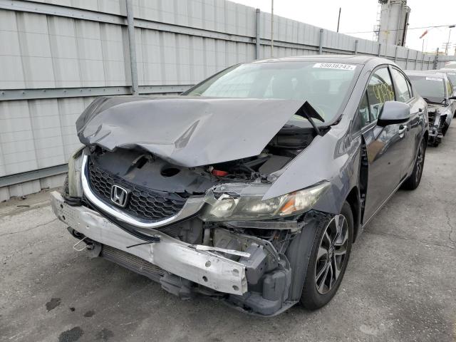 19XFB2F81DE284989 - 2013 HONDA CIVIC EX GRAY photo 2