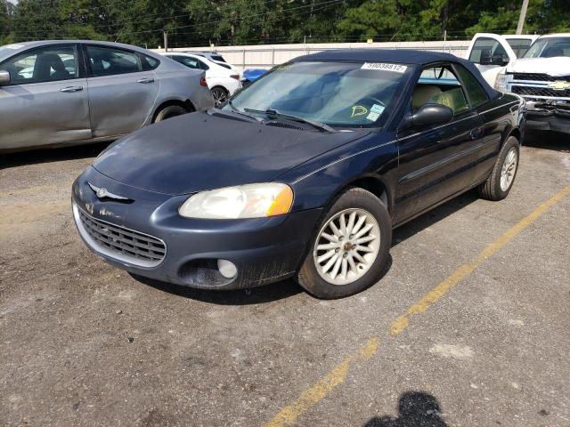 1C3EL65R62N111783 - 2002 CHRYSLER SEBRING LI BLUE photo 2