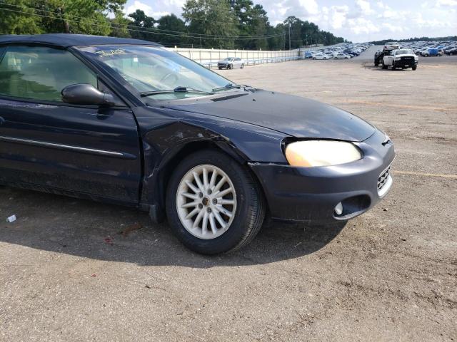 1C3EL65R62N111783 - 2002 CHRYSLER SEBRING LI BLUE photo 9