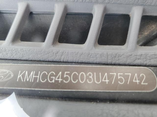 KMHCG45C03U475742 - 2003 HYUNDAI ACCENT SILVER photo 10