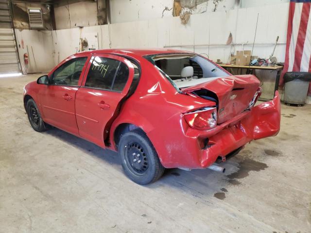 1G1AL55F777229050 - 2007 CHEVROLET COBALT 4D RED photo 3