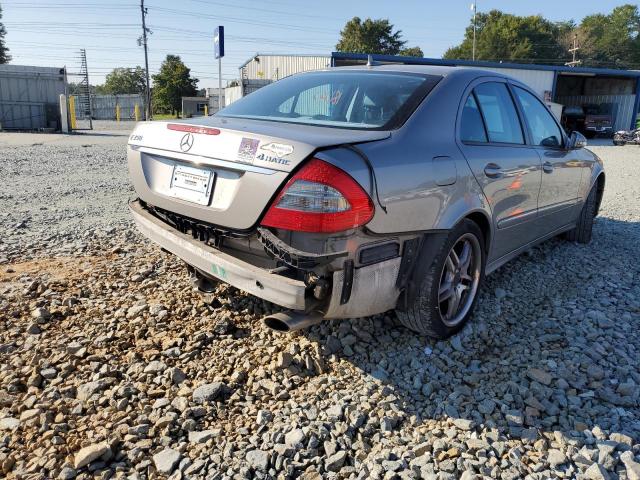 WDBUF87X08B337168 - 2008 MERCEDES-BENZ E 350 4MAT GRAY photo 4