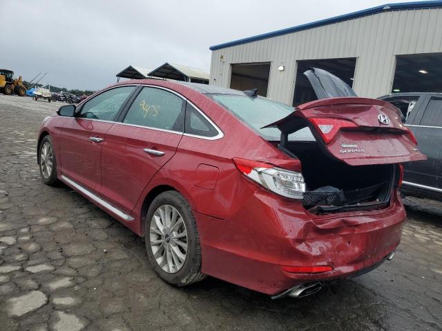 5NPE34AF5FH073352 - 2015 HYUNDAI SONATA MAROON photo 3