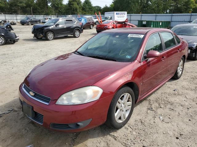 2G1WC57M091165550 - 2009 CHEVROLET IMPALA 2LT BURGUNDY photo 2