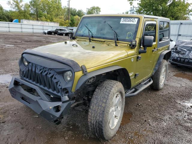 1J4FA54108L572536 - 2008 JEEP WRANGLER S GREEN photo 2