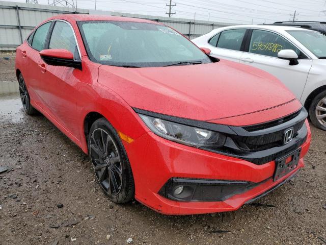 2HGFC2F82MH553438 - 2021 HONDA CIVIC SPOR RED photo 1