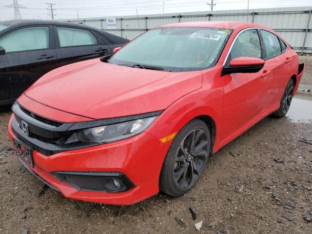 2HGFC2F82MH553438 - 2021 HONDA CIVIC SPOR RED photo 2