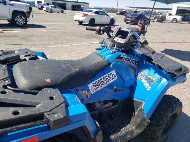 4XASEE501JA249779 - 2018 POLARIS SPORTSMAN BLUE photo 5