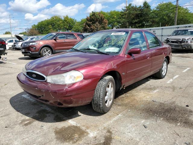 1FAFP6637WK289987 - 1998 FORD CONTOUR LX MAROON photo 2