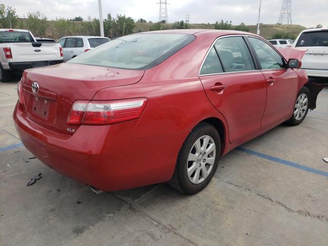 4T1BE46K27U023384 - 2007 TOYOTA CAMRY CE RED photo 4