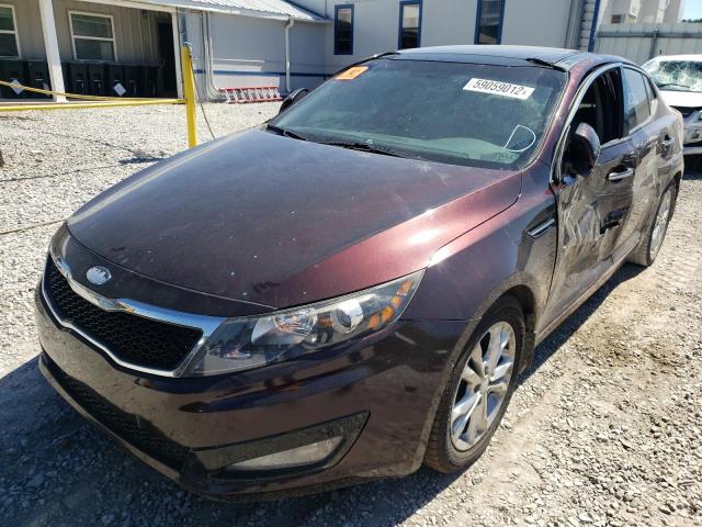 5XXGN4A74DG189825 - 2013 KIA OPTIMA EX MAROON photo 2