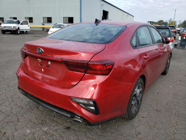 3KPF24AD7LE143097 - 2020 KIA FORTE FE RED photo 4