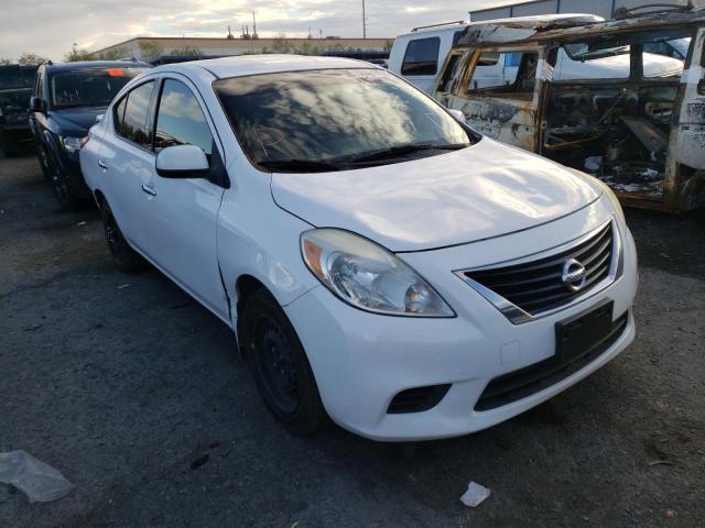 3N1CN7AP6EL868245 - 2014 NISSAN VERSA S WHITE photo 1