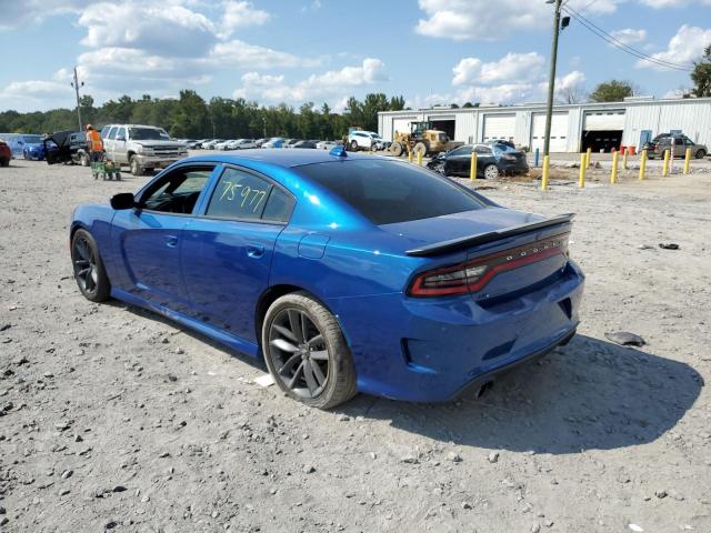 2C3CDXGJXKH598433 - 2019 DODGE CHARGER SC BLUE photo 3