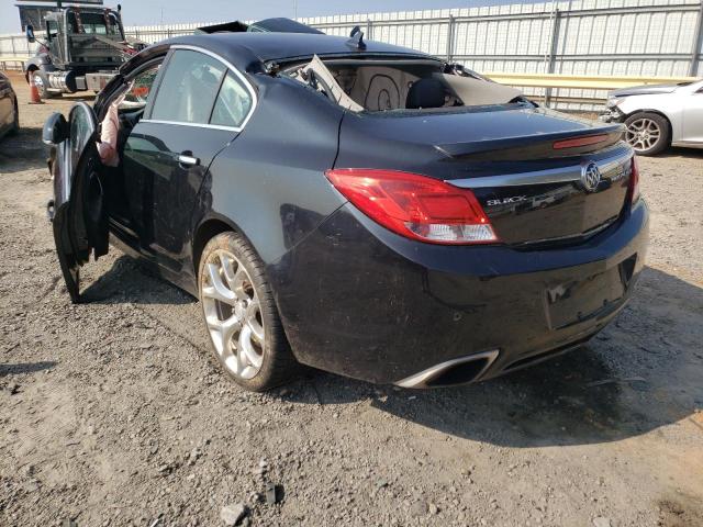 2G4GV5GV4C9140850 - 2012 BUICK REGAL GS BLACK photo 3