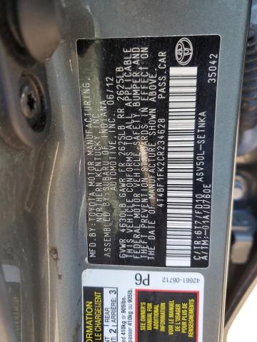 4T4BF1FK2CR234628 - 2012 TOYOTA CAMRY BASE  photo 10