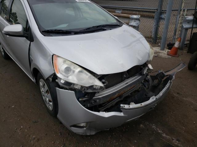 JTDKDTB3XC1017229 - 2012 TOYOTA PRIUS C SILVER photo 9