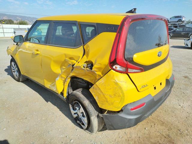 KNDJ23AU3L7047598 - 2020 KIA SOUL LX YELLOW photo 3