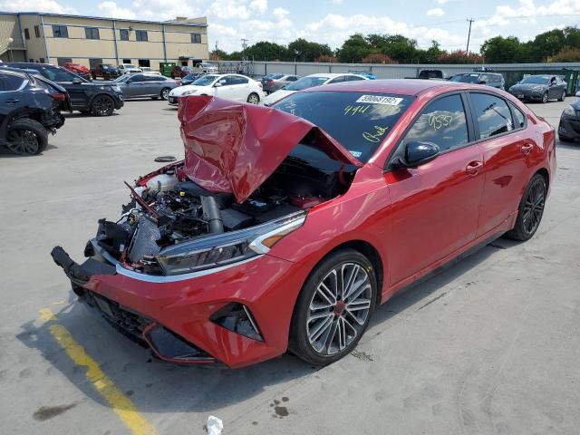 3KPF44ACXNE494798 - 2022 KIA FORTE GT RED photo 2