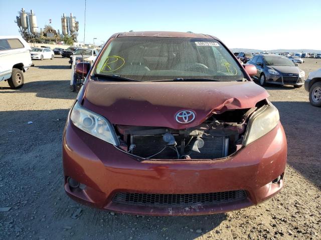 5TDKK3DC3BS049041 - 2011 TOYOTA SIENNA LE BURGUNDY photo 9