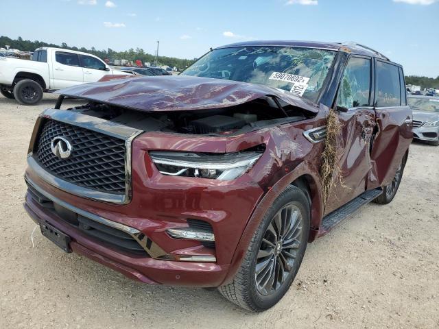 JN8AZ2AF0M9716041 - 2021 INFINITI QX80 LUXE BURGUNDY photo 9