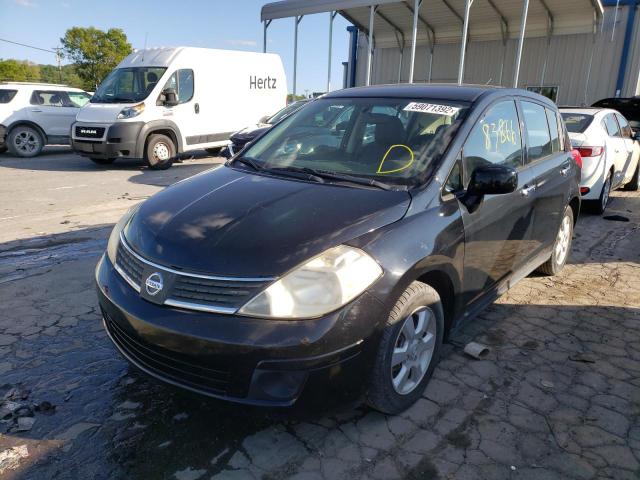 3N1BC13E08L444123 - 2008 NISSAN VERSA S GRAY photo 2