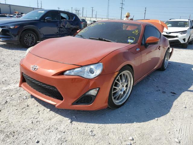 JF1ZNAA11E9703282 - 2014 TOYOTA SCION FR-S ORANGE photo 2