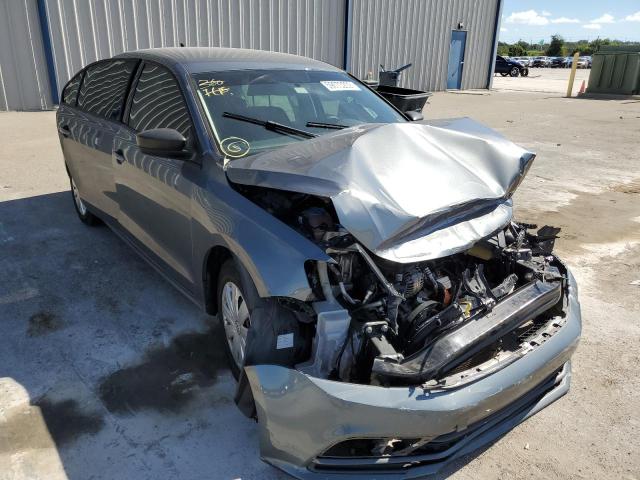 3VW2K7AJ9FM301064 - 2015 VOLKSWAGEN JETTA BASE رمادي صورة 1