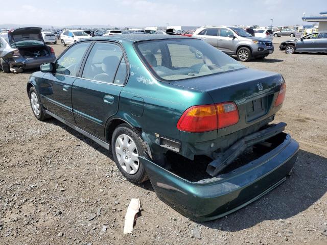 2HGEJ661XYH564429 - 2000 HONDA CIVIC BASE GREEN photo 3