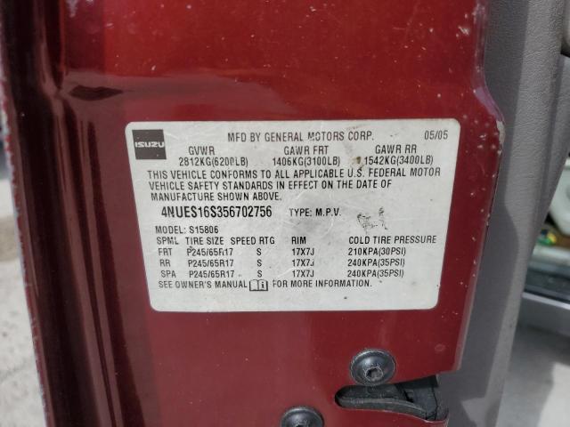 4NUES16S356702756 - 2005 ISUZU ASCENDER S 栗色 照片 10