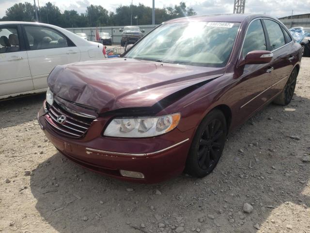 KMHFC46F79A344268 - 2009 HYUNDAI AZERA SE BURGUNDY photo 2