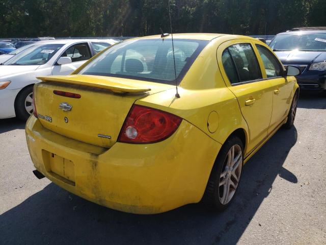 1G1AP58X497190090 - 2009 CHEVROLET COBALT SS YELLOW photo 4