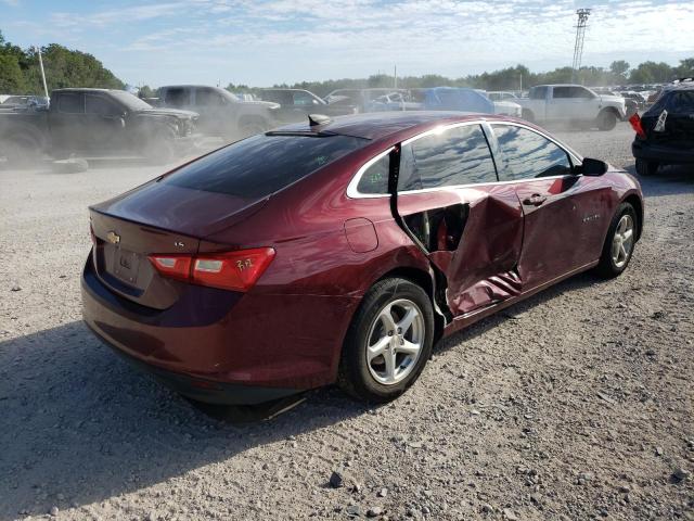 1G1ZB5ST4GF293455 - 2016 CHEVROLET MALIBU LS MAROON photo 4