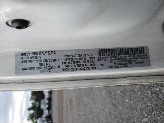 ZFBERFAB5J6H45619 - 2018 RAM PROMASTER WHITE photo 10