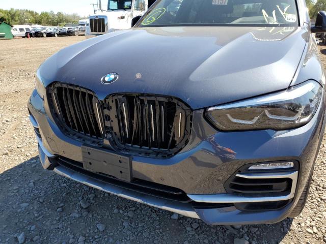 5UXCR6C01M9F47105 - 2021 BMW X5 XDRIVE4 BLUE photo 9