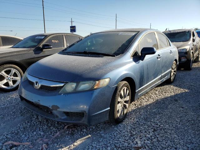 19XFA16889E001959 - 2009 HONDA CIVIC EX BLUE photo 2