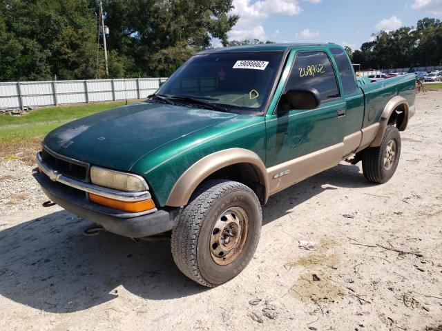 1GCCT19W9X8112132 - 1999 CHEVROLET S TRUCK S1 GREEN photo 2