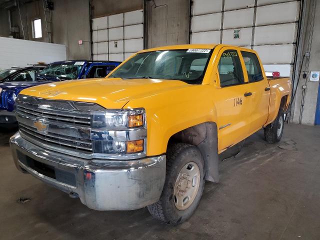 1GC1KUEG8FF622346 - 2015 CHEVROLET SILVERADO YELLOW photo 2