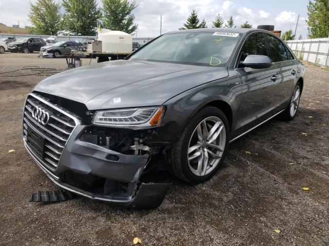 WAUJGAFD1FN007984 - 2015 AUDI A8 QUATTRO GRAY photo 2