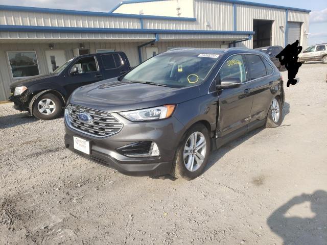 2FMPK3J97KBB79075 - 2019 FORD EDGE SEL GRAY photo 2